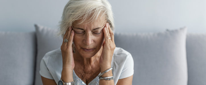 woman with headache