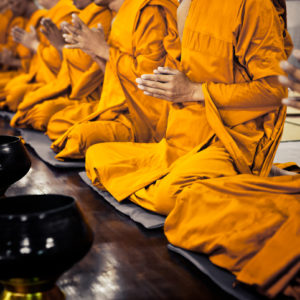 Monks praying