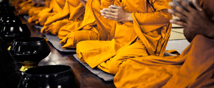 Monks praying