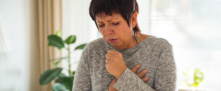 woman coughing