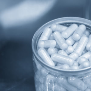 capsules in container