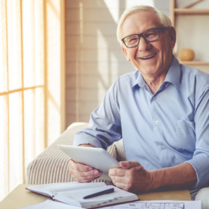 senior man smiling