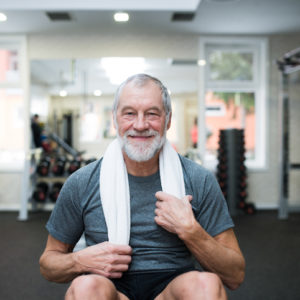 senior man at the gym