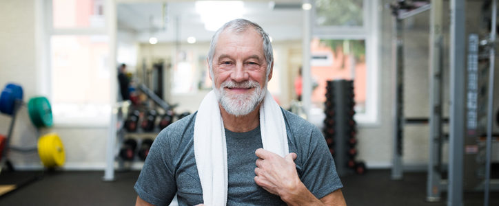 senior man at the gym