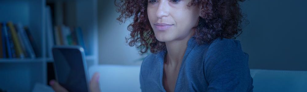 Woman looking at phone